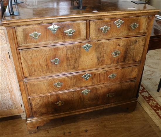 Mid 18th century walnut chest of drawers
